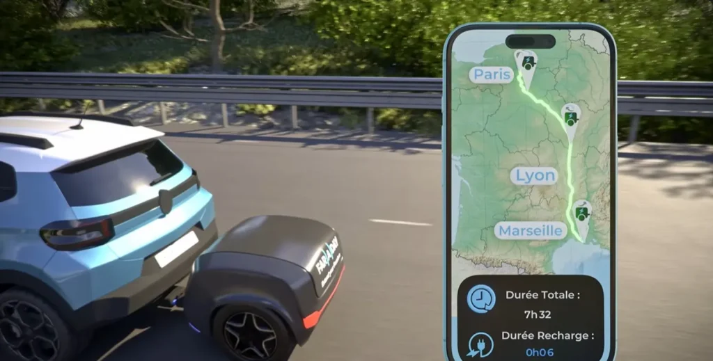 Problemi di autonomia con l’auto elettrica? Arriva il rimorchio-powerbank