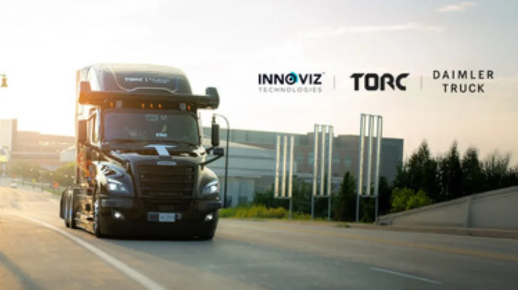 Daimler Truck and Torc Robotics choose Innoviz for Level 4 truck lidar