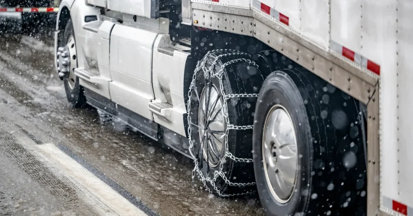 Why Semi Truck Drivers Prefer Snow Chains Over Winter Tires