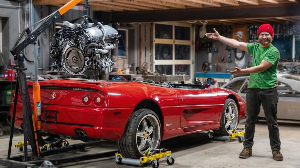 Mounting a V10 Twin Turbo Diesel into a F355 Ferrari: Who Would Even Do This To An Italian Sports Car?