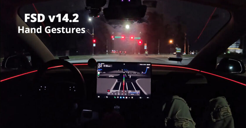 Tesla FSD v14.2.1 Enhances Gesture Recognition and Red Light Compliance