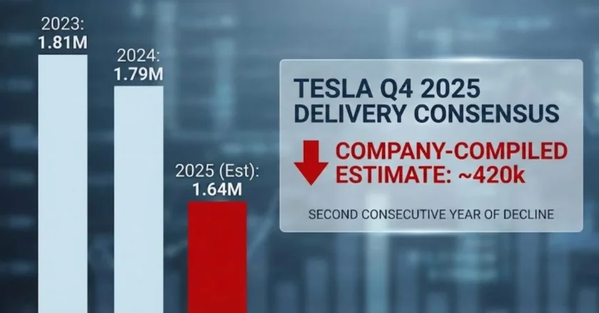 Tesla Publishes Q4 Delivery Consensus, Suggesting Lower Growth Expectations