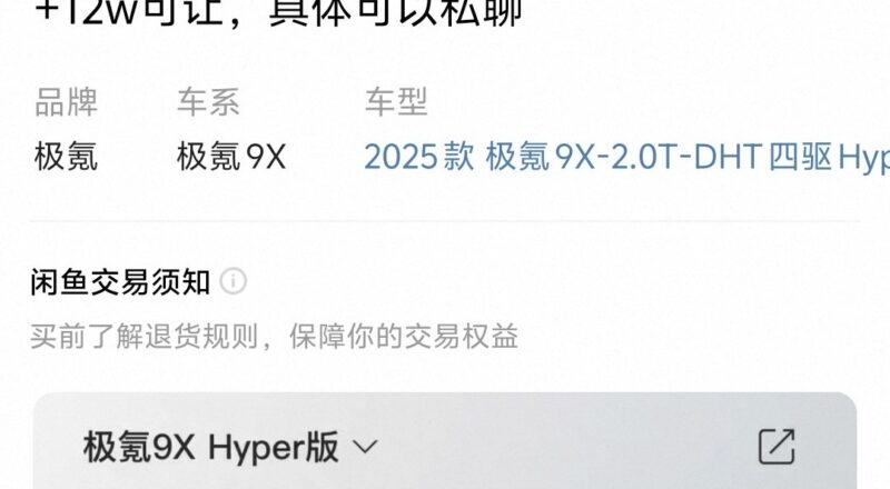 Zeekr 9X Orders Resold for Up to $17,000 Due to High Demand and Long Wait Times