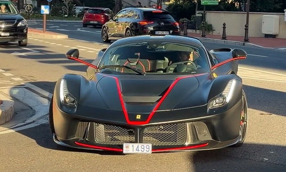 Fernando Alonso out and about in Monaco in his LaFerrari