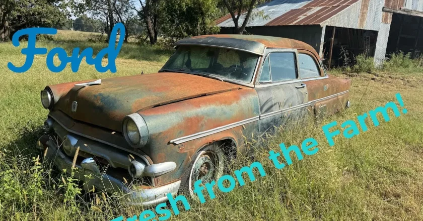 Rare Ford Customline Barn Find with Sunvisor Featured in New Junkyard Inventory