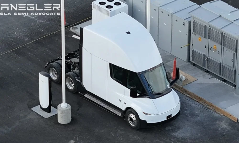 Tesla revamped Semi spotted, insane 1.2 MW charging video releases