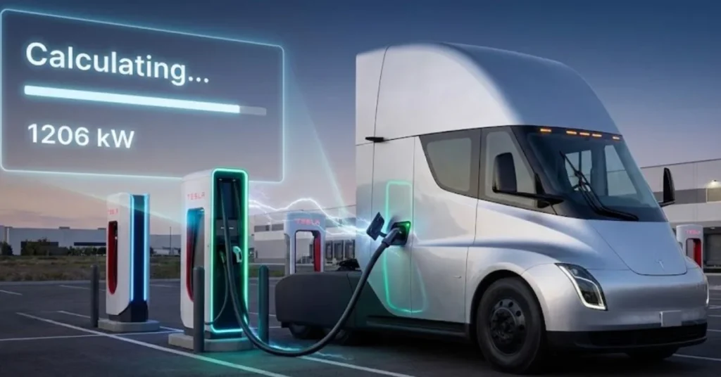 Tesla releases video of Tesla Semi electric truck charging at impressive 1.2 MW